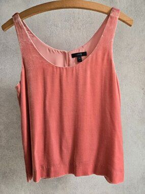 J. Crew Dusty Rose Velvet Tank Top XS